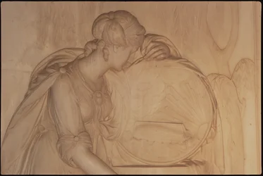 Detail eines Grabmals, 1800 Marmor